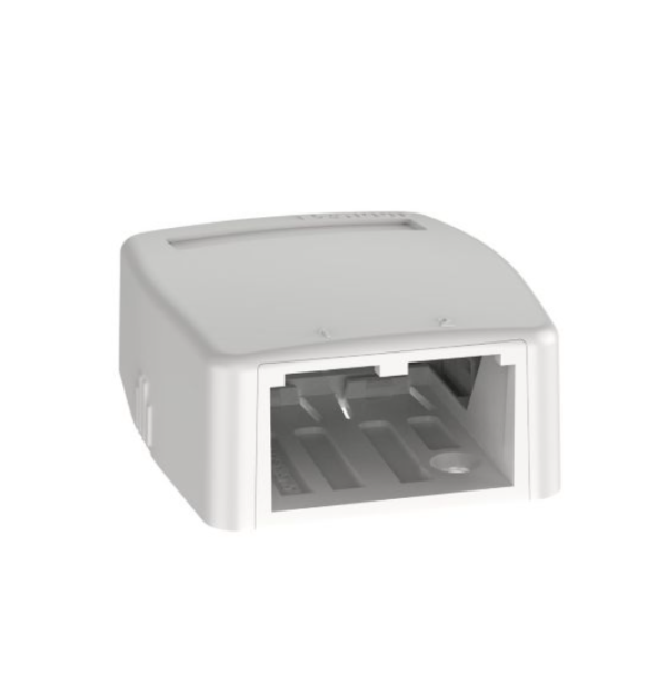Caja de Montaje en Superficie, Para 2 Módulos Mini-Com, Color Blanco Mate - Imagen 2
